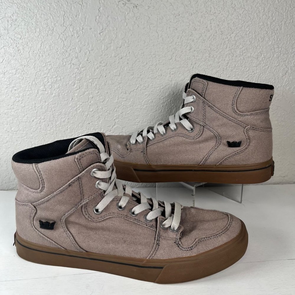 Supra Vaider men's us 8 hightop shoes storm grey gum S28238